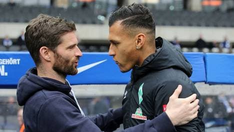 Arne Friedrich (l. mit Davie Selke) wird Sportdirektor bei Hertha BSC