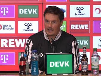 Der HSV verliert mit 1:4 in Köln und muss das Spiel in doppelter Unterzahl beenden. Merlin Polzin war mit den Entscheidungen nicht einverstanden und macht auf der Pressekonferenz Luft. 