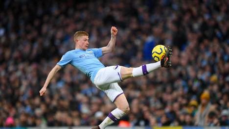 Kevin De Bruyne belegt mit Manchester City aktuell Rang zwei in der Premier League