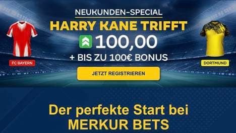 FC Bayern vs BVB: Merkur Bets Super Quotenboost auf Harry Kane
