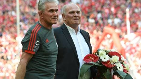 Uli Hoeneß (r.) und Jupp Heynckes im Mai 2018