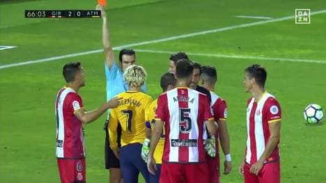 Griezmann bekommt rot 