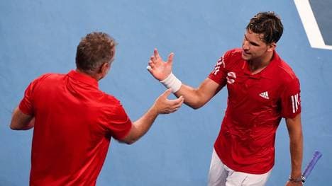 Dominic Thiem (r.) hat die Zusammenarbeit mit Thomas Muster (l.) wieder beendet