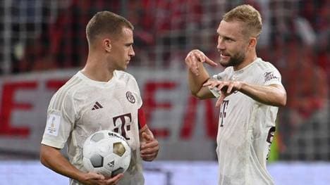 Joshua Kimmich und Konrad Laimer beim Supercup 2023
