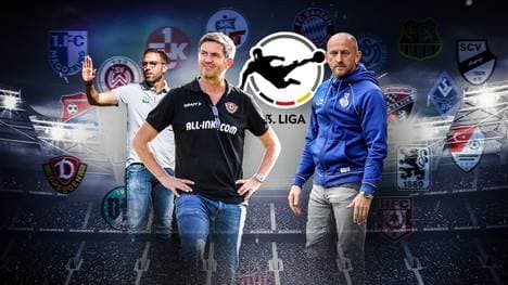 Boris Schommers (l.) und Torsten Lieberknecht (r.) wollen mit ihren Klubs ein Wörtchen um den Aufstieg mitreden