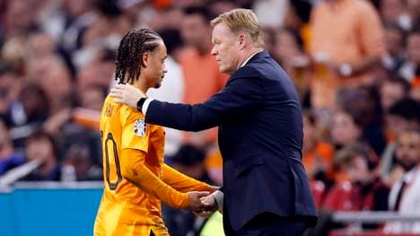 Xavi Simons (l.) spielt derzeit für RB Leipzig