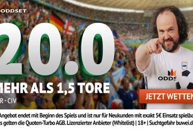 WM-HAMMER! ODDSET boostet DFB-Sieg gegen die Elfenbeinküste auf Quote 20,00!