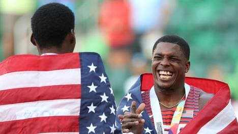 Fred Kerley (r.) und US-Sprinter dominieren 100-m-Finale