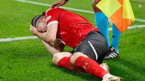 Marcel Sabitzer wurde beim EM-Achtelfinale gegen die Türkei von einem Gegenstand am Kopf getroffen