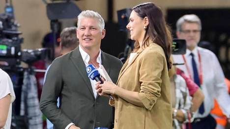Bastian Schweinsteiger (l.) und Esther Sedlaczek (r.)