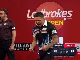 Gerwyn Price gewinnt gegen Wessel Nijman mit 10:5 und steht im Achtelfinale der UK Open. SPORT1-Experte Robert Marijanovic kritisiert die Doppelfehler von Nijman, der so gegen einen Spieler wie Price nicht bestehen kann.