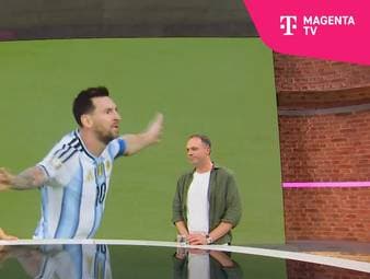 Magenta-Kommentator Jonas Friedrich findet lobende Worte für Lionel Messi. Sogar das Wort Messias hält er für angemessen.