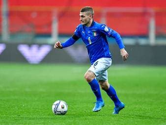 Italiens Hoffnungen auf die Rückkehr von Mittelfeldchef Marco Verratti wachsen: Der 28-Jährige von PSG kam am Samstag bei einem Trainingsspiel zum Einsatz.