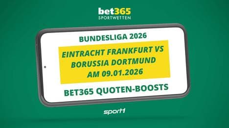 Bet365 Quotenboosts - Bundesliga: Frankfurt vs Dortmund 