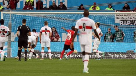 Moussa Diaby erzielte das 1:0 für Leverkusen
