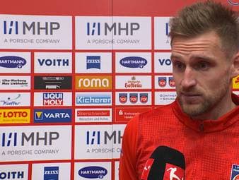 Kapitän Patrick Mainka und Geschäftsführer Holger Sanwald sprechen über den Heidenheimer Abstieg - und "freuen" sich auf die Aufgabe im Unterhaus. 