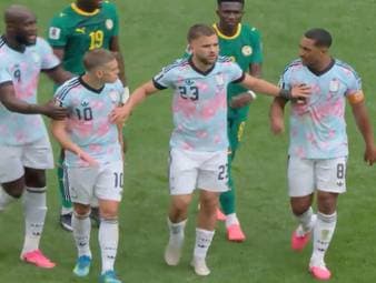 Das drohende WM-Aus vor Augen, verliert Belgien gegen den Senegal die Nerven. Zwei Stars geraten mitten im Spiel aneinander. Doch die Geschichte nimmt eine kuriose Wende.