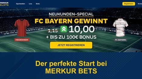 Merkur Bets Quotenboost für Heidenheim vs Bayern München