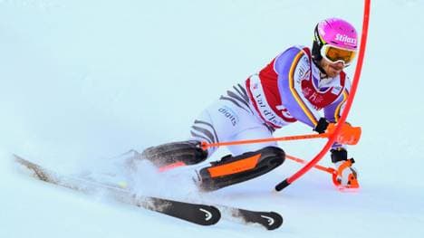 Linus Straßer beim Slalom in Val d'Isère