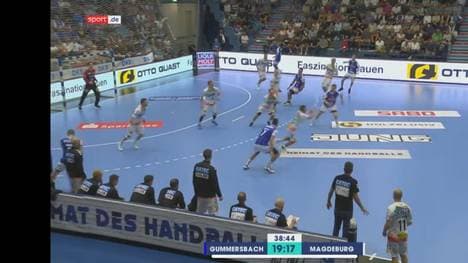 Dieser Screenshot zeigt: Magdeburg agierte in Gummersbach mit einem Spieler zu viel