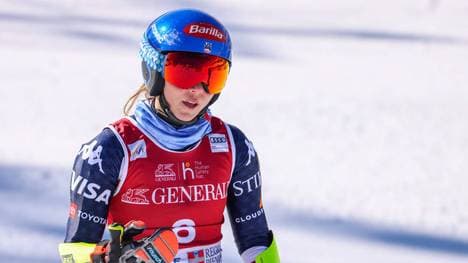 Mikaela Shiffrin fuhr im Slalom einen starken ersten Durchgang 