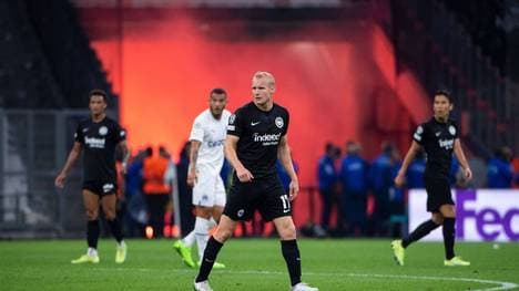 Das Hinspiel zwischen Marseille und Frankfurt wurde von Fan-Ausschreitungen überschattet