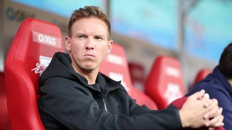 LEIPZIG, GERMANY - SEPTEMBER 28: Julian Nagelsmann, Head Coach of RB Leipzig is seen prior to the Bundesliga match between RB Leipzig and FC Schalke 04 at Red Bull Arena on September 28, 2019 in Leipzig, Germany. (Photo by Boris Streubel/Bongarts/Getty Images)