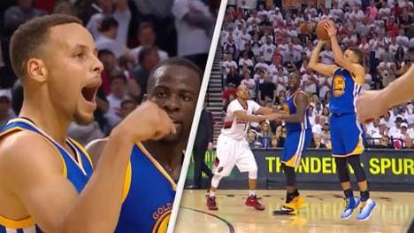 Stephen Curry feiert seine Gala in Portland