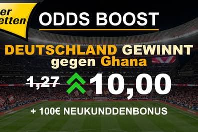 Deutschland vs. Ghana: Interwetten haut 10,0er Mega-Quote raus!