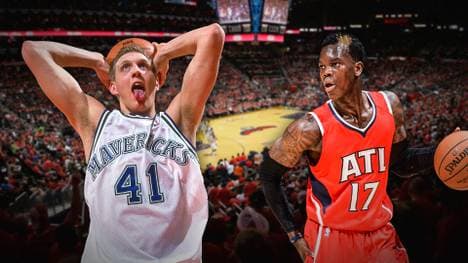 Dirk Nowitzki (Dallas Mavericks) und Dennis Schröder (Atlanta Hawks) liegen im statistischen Vergleich ihrer zweiten Saison nicht weit auseinander