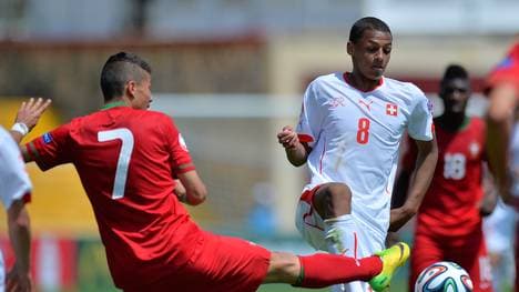 Djibril Sow ist Schweizer Junioren-Nationalspieler-U17 Switzerland v U17 Portugal - UEFA Under17 European Championship 2014