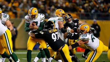 Quarterback Brett Hundley (Nr. 7) zeigte aufseiten der Packers eine starke Leistung