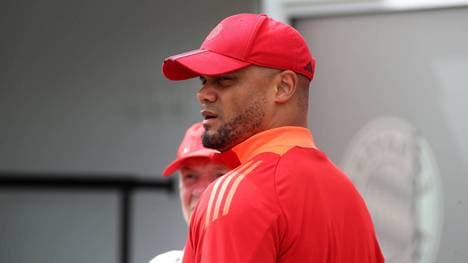 Vincent Kompany beim Abschlusstraining des FC Bayern