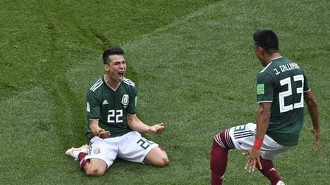 Hirving Lozano (l.) erzielte das Goldene Tor gegen Deutschland