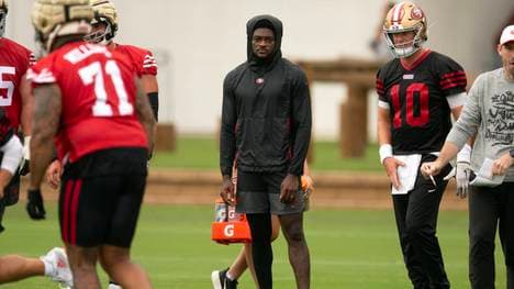 NFL-Receiver Brandon Aiyuk (M.) wird die San Francisco 49ers wohl bald verlassen