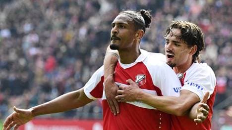 Sébastien Haller (links) befindet sich derzeit im Aufwind