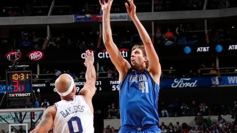 Dirk Nowitzki erzielte gegen die Philadelphia 76ers elf Punkte