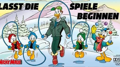 Mit einem sechsseitigen Comic im Magazin "Micky Maus" propagiert der DOSB einen sportlichen Lebenswandel.
