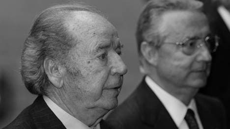Jose Lluis Nunez (l.) war 22 Jahre lang Präsident des FC Barcelona