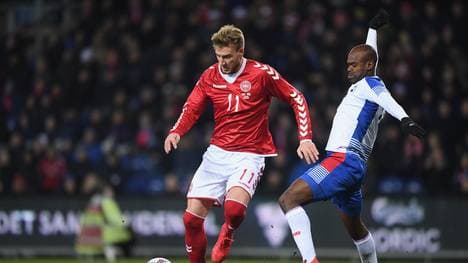 Nicklas Bendtner (l.) fährt nicht mir zur Fußball-WM nach Russland