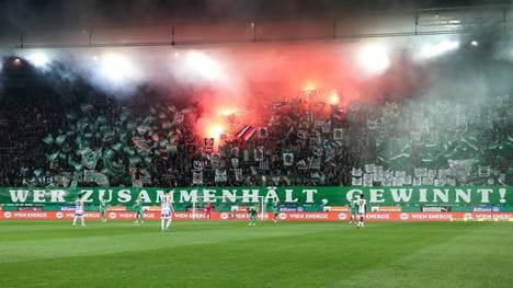 Die Fans von Rapid wurden auch im Spiel gegen den LASK auffällig