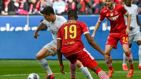 Robert Lewandowski (l.) erzielte in beiden Duellen mit Köln in dieser Saison insgesamt drei Tore
