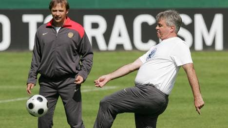 Alexander Borodyuk (l.) war Assistent unter Guus Hiddink (r.)