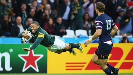 Bryan Habana beim Versuch für Südafrika
