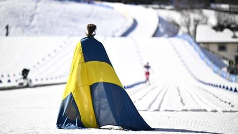 Ebba Andersson wartete im Ziel auf eine Konkurrentin