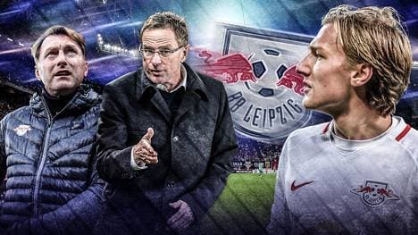 Ralph Hasenhüttl (l.) und Ralf Rangnick (r.) haben bei RB Leipzig in der Winterpause viel Arbeit