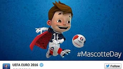 So sieht das Maskottchen der EM 2016 in Frankreich aus (Copyright: Twitter). Ein kleiner Junge, dessen Name noch zur Abstimmung steht und am 30. November bekannt gegeben wird. SPORT1 stellt alle Maskottchen seit 1980 vor