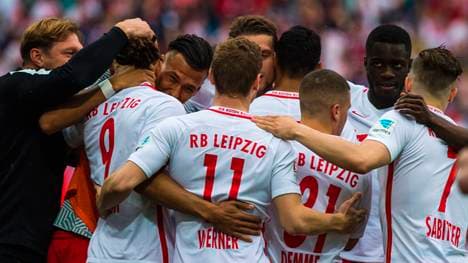 RB Leipzig feiert seine erfolgreiche Saison in der Bundesliga