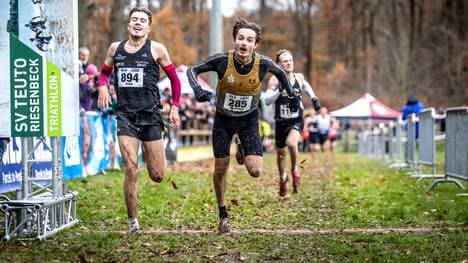 Maximilian Berger bei seinem Sieg bei der Cross-EM