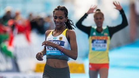 Melat Kejeta überquerte bei der Halbmarathon-WM in Polen als Zweite die Ziellinie